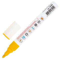 Маркер-краска лаковый (paint marker) 2-4 мм, ЖЕЛТЫЙ, НИТРО-ОСНОВА, STAFF PROFIT, для любых поверхностей, 152583 - фото 3
