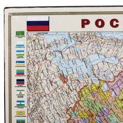 Коврик-подкладка настольный для письма (590х380 мм), с картой России, BRAUBERG, 236776 - фото 2