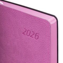 Ежедневник датированный 2026 А5 138x213 мм, BRAUBERG "Stylish", под кожу, гибкий, розовый, 117099 - фото 3