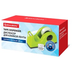Диспенсер для клейкой ленты BRAUBERG настольный, утяжеленный, средний, салатовый, 11,8х5х5 см, 440143 - фото 7