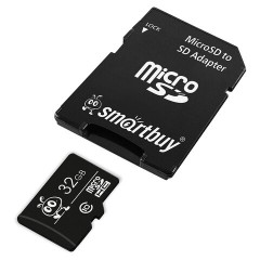 Карта памяти SmartBuy microSDHC 32Gb UHS-I Cl10 +ад, SB32GBSDCL10-01 Карта памяти SmartBuy microSDHC 32Gb UHS-I Cl10 +ад, SB32GBSDCL10-01 - фото 3