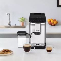 Кофемашина KITFORT КТ-7166, 1350 Вт, объем 1,5 л, для зерен 200 г, автокапучинатор, серебристая - фото 10