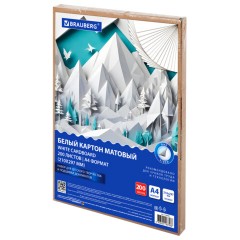 Картон белый А4 немелованный, 200 листов, в коробе, BRAUBERG, 210х297 мм, 116633 - фото 2