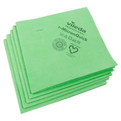 Салфетка микроволоконная VILEDA PROFESSIONAL "МикронКвик", КОМПЛЕКТ 5 шт., микроволокно, зеленые, 38х40 см, 170637 - фото 3