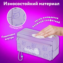 Пенал ЮНЛАНДИЯ ЮНИОР, 2 отделения, "Cool vibes", 21х9х8 см, 273821 - фото 9