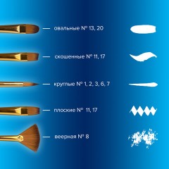 Кисти художественные набор 15 шт. + мастихин в пенале, коричневые, синтетика, BRAUBERG ART DEBUT, 201046 Кисти художественные набор 15 шт. + мастихин в пенале, коричневые, синтетика, BRAUBERG ART DEBUT, 201046 - фото 28