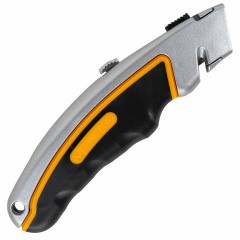 Нож универсальный мощный алюминиевый BRAUBERG "Heavy duty", автофиксатор, резиновые вставки, 238735 Нож универсальный мощный алюминиевый BRAUBERG "Heavy duty", автофиксатор, резиновые вставки, 238735 - фото 8