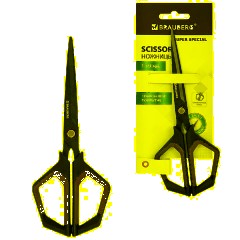 Ножницы BRAUBERG "Super special", 170 мм, черные, 3-сторонняя заточка, тефлоновое покрытие, 238848 - фото 4