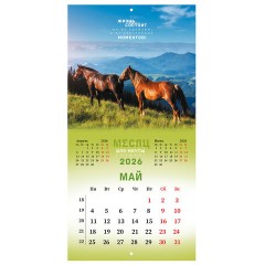 Календарь настенный перекидной 2026 г., BRAUBERG, 12 листов, 28,5х28,5 см, "Благородные лошади", 116932 - фото 8