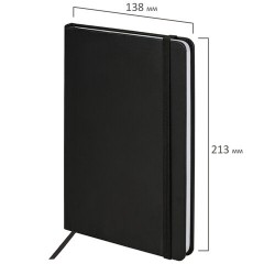Блокнот А5 138x213 мм, BRAUBERG "Basic", под кожу, 80 л., клетка, черный, 116227 Блокнот А5 138x213 мм, BRAUBERG "Basic", под кожу, 80 л., клетка, черный, 116227 - фото 2