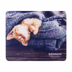 Коврик для мыши SONNEN "KITTEN", резина + ткань, 220х180х3 мм, 513313 Коврик для мыши SONNEN "KITTEN", резина + ткань, 220х180х3 мм, 513313 - фото 2