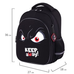 Рюкзак BRAUBERG OPTIMA, 2 отделения, с брелоком, "Keep away", СВЕТЯЩИЙСЯ, 36х27х18 см, 271361 Рюкзак BRAUBERG OPTIMA, 2 отделения, с брелоком, "Keep away", СВЕТЯЩИЙСЯ, 36х27х18 см, 271361 - фото 12