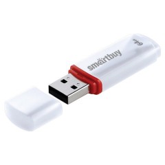 Флеш-память Smartbuy Crown, 64Gb, USB 2.0, бел, SB64GBCRW-W - фото 4
