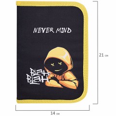 Пенал BRAUBERG с наполнением, 1 отделение, 1 откидная планка, 24 предмета, 21х14 см, "Rebel", 271528 - фото 7