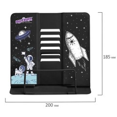 Подставка для книг и учебников большая ЮНЛАНДИЯ "Space", регулируемый наклон, металлическая, 237577 - фото 8