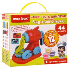 Тесто-пластилин для лепки MAX BAX (МАКС БАКС), 44 предмета, тематика: "Чудо-Мясорубка", с формочками, 107259 - фото 2