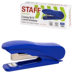 Степлер №10 STAFF "EVERYDAY", до 12 листов, с антистеплером, синий, 228736 Степлер №10 STAFF "EVERYDAY", до 12 листов, с антистеплером, синий, 228736 - фото 3