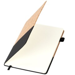 Блокнот в наборе с ручкой А5, 145х213 мм, BRAUBERG "Cork", под кожу, ЭКО обложка, 80 листов, черный, 116865 - фото 6