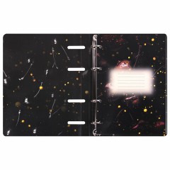 Тетрадь на кольцах А5 160х212 мм, 120 листов, картон, фольга, клетка, BRAUBERG, "Black&Gold", 404735 - фото 5