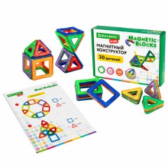 Магнитный конструктор MAGNETIC BLOCKS, 30 магнитных деталей, BRAUBERG KIDS, 665719 Магнитный конструктор MAGNETIC BLOCKS, 30 магнитных деталей, BRAUBERG KIDS, 665719 - фото 2