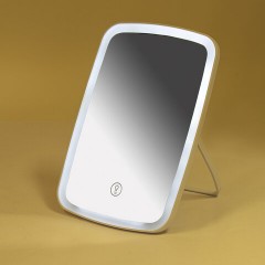 Зеркало настольное с LED-подсветкой для макияжа, 24х17 см, 3 режима свечения, аккумулятор 800 mAh, цвет белый, WBZ (ВБЗ), 609333 - фото 6