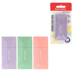 Корректирующая лента BRAUBERG "EXCLUSIVE", 5 мм х 6 м, ассорти, блистер, 273022