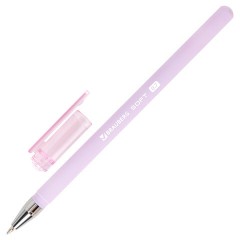 Ручки шариковые BRAUBERG "SOFT PASTEL", НАБОР 4 ШТУКИ, СИНИЕ, SOFT TOUCH покрытие, узел 0,7 мм, линия письма 0,35 мм, 144400 - фото 2