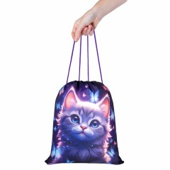 Мешок для обуви BRAUBERG KIDS, с петлей, 42х34 см, "Curious cat", 273434 - фото 4