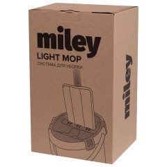 Швабра с отжимом и ведром 8л/7л двухкамерное, насадка из микрофибры карманы с 2-х сторон, серый, Light Mop, MILEY, 901-618 - фото 12