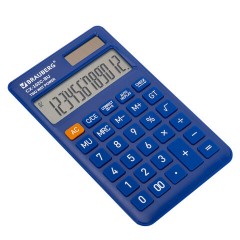 Калькулятор карманный BRAUBERG CX-102C-BU (76x126 мм), 12 разрядов, двойное питание, СИНИЙ, 272648 Калькулятор карманный BRAUBERG CX-102C-BU (76x126 мм), 12 разрядов, двойное питание, СИНИЙ, 272648 - фото 4