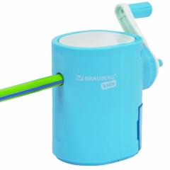 Точилка механическая BRAUBERG KIDS, для простых и цветных карандашей, корпус голубой, крепление к столу, 272005 Точилка механическая BRAUBERG KIDS, для простых и цветных карандашей, корпус голубой, крепление к столу, 272005 - фото 6