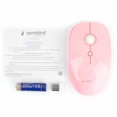 Мышь беспроводная GEMBIRD MUSW-390, 3 кнопки + 1 колесо-кнопка, оптическая, розовая Мышь беспроводная GEMBIRD MUSW-390, 3 кнопки + 1 колесо-кнопка, оптическая, розовая - фото 4