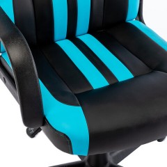 Кресло компьютерное BRABIX "Stripe GM-202", экокожа, черное/голубое, 532509 Кресло компьютерное BRABIX "Stripe GM-202", экокожа, черное/голубое, 532509 - фото 7