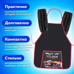 Накидка фартук с нарукавниками для труда ПИФАГОР, 1 карман, 46х54 см, "Cool wheels", 272461 Накидка фартук с нарукавниками для труда ПИФАГОР, 1 карман, 46х54 см, "Cool wheels", 272461 - фото 10