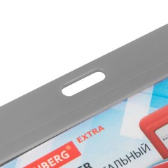 Бейдж горизонтальный (54х85 мм), серый, МАТОВАЯ ПОВЕРХНОСТЬ, BRAUBERG EXTRA, 238817 - фото 6
