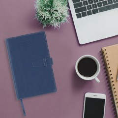 Ежедневник датированный 2026, А5, 143х218 мм, BRAUBERG "Journal", под кожу, застежка, держатель для ручки, органайзер, синий, 117379 - фото 15