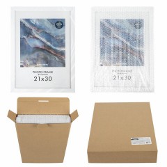 Рамка 21х30 см небьющаяся, КОМПЛЕКТ 4 шт., багет 16 мм, МДФ, BRAUBERG "Basic", белая, 391258 - фото 11