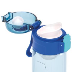 Бутылка для воды 580 мл, питейник, ситечко, крышка с замком, пластик, синяя, JOYLUX (ДЖОЙЛЮКС) SPORT, 700285 - фото 4