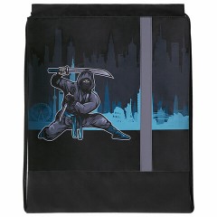 Мешок для обуви ЮНЛАНДИЯ, плотный, светоотражающая полоса, 46х36 см, "Black Ninja", 271615 - фото 2
