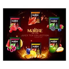 Чай MAITRE "Сочный чай", ассорти 6 вкусов, НАБОР 30 пакетиков по 2 г, бак039 Чай MAITRE "Сочный чай", ассорти 6 вкусов, НАБОР 30 пакетиков по 2 г, бак039 - фото 3