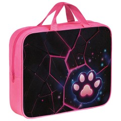 Папка на молнии с ручками BRAUBERG А4, 1 отделение, полиэстер, 80 мм, "Pink lava", 273299