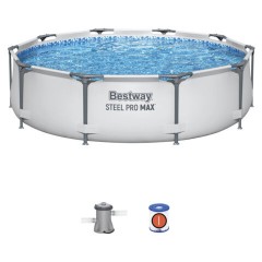 Каркасный бассейн, фильтр-насос 1249 л/ч, "Steel Pro Max" 305х76 см, 4678 л, усиленный каркас, BESTWAY, 56408 - фото 2