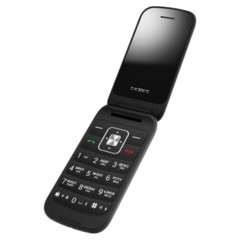 Телефон мобильный TEXET TM-422, 2 SIM, 2,4", раскладной, microSD, FM, MP3, Bluetooth, камера, фонарик, черный, 127115 - фото 2