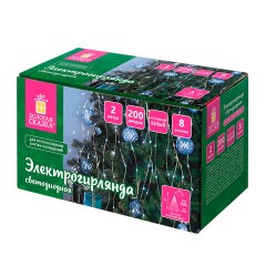Электрогирлянда-конский хвост комнатная, 2 м, 200 LED, холодный белый, 220 V, ЗОЛОТАЯ СКАЗКА, 591366 - фото 4
