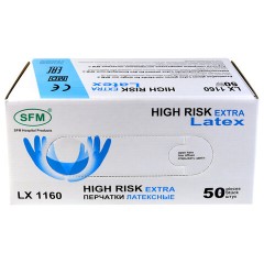 Перчатки латексные смотровые сверхпрочные SFM HIGH RISK LX 1160, Германия, 25 пар (50 шт.), XL (очень большой) Перчатки латексные смотровые сверхпрочные SFM HIGH RISK LX 1160, Германия, 25 пар (50 шт.), XL (очень большой) - фото 7