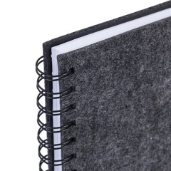 Ежедневник недатированный, А5, 135х210 мм, BRAUBERG "Felt", на гребне, войлок, застежка на кнопке, 160 л., черный, 117132 - фото 4