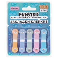 Закладки клейкие Z-сложения FUNSTER (ФАНСТЕР) "Собаки", 45х12 мм, 100 шт. (5 цветов х 20 листов), в диспенсере, 116692 - фото 6