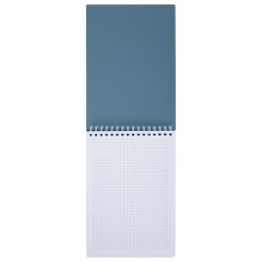 Блокнот А5, 80 л., силиконовый гребень, обложка пластик, клетка, BRAUBERG, синий, 117561 - фото 6