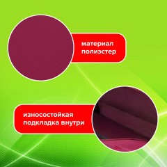 Папка на молнии с ручками STAFF EVERYDAY А4, 1 отделение, полиэстер, 80 мм, бордовый, 272187 - фото 11