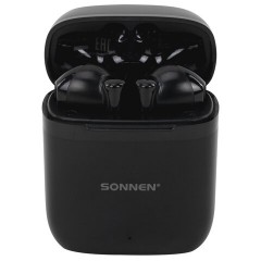Наушники беспроводные TWS вкладыши с микрофоном, SONNEN EP-BH10B, Bluetooth 5.3, черные, 514122 - фото 7